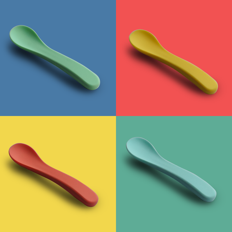 Certified Silicone Baby Feeding Spoon (Microwave & Dishwasher Safe)