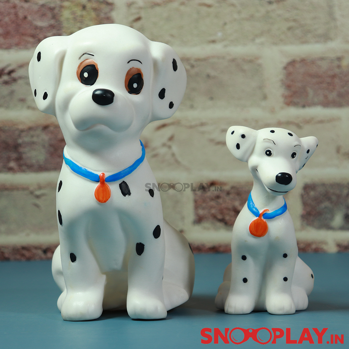 Set of 2 Squeezy Squeaky Dalmatian Dog Toys (6 Months - 2 Years)