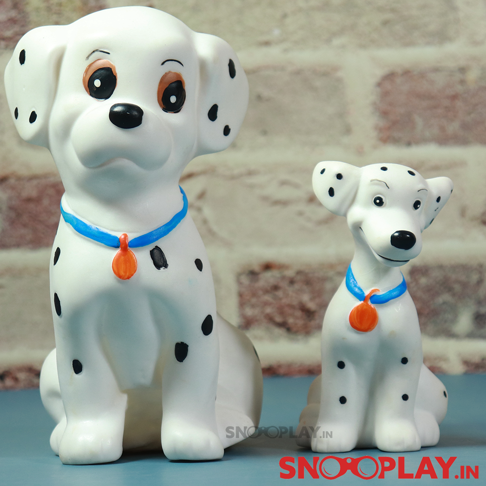 Set of 2 Squeezy Squeaky Dalmatian Dog Toys (6 Months - 2 Years)