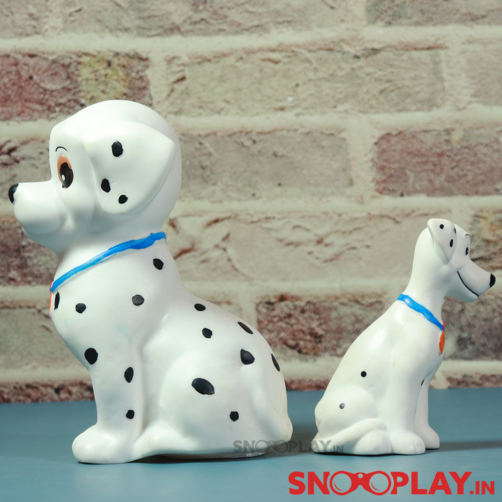 Set of 2 Squeezy Squeaky Dalmatian Dog Toys (6 Months - 2 Years)