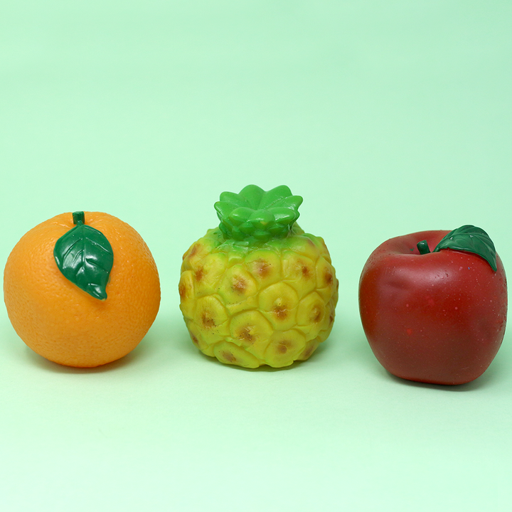 Set of 6 Squeezy Squeaky Fruit Toys (6 Months - 2 Years)