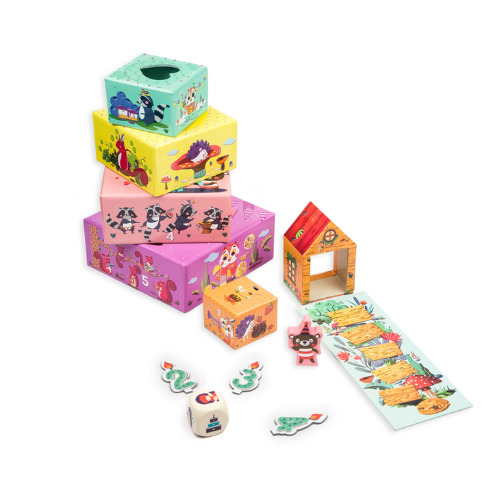 Stack a Cake First Educational Board Game for Toddlers, Learning Toy for Preschool Kids