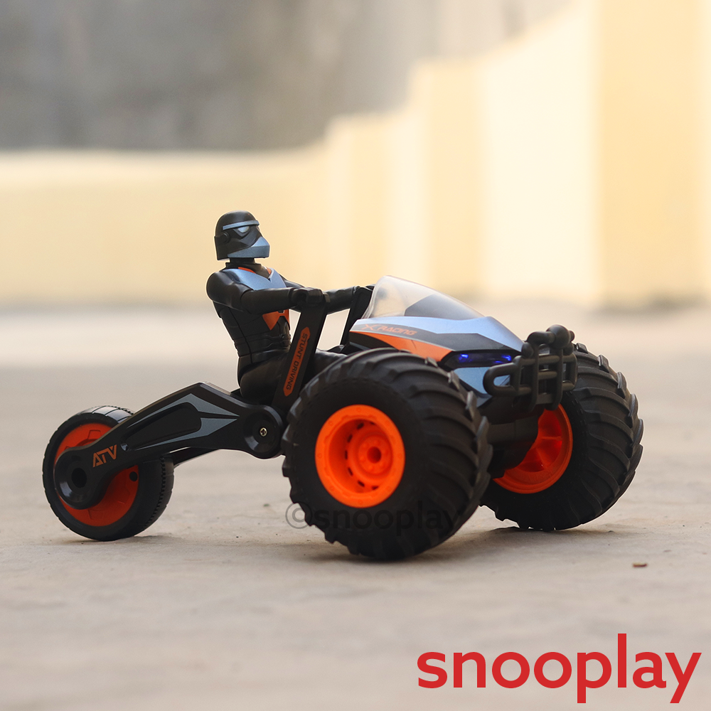 Stunt Racing ATV RC Model- comes with 2 wheeler & 3 wheeler modes- Assorted Colors