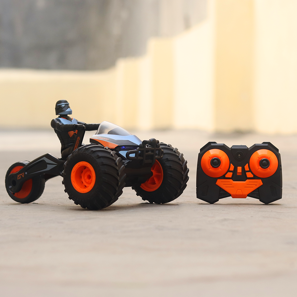 Stunt Racing ATV RC Model- comes with 2 wheeler & 3 wheeler modes- Assorted Colors