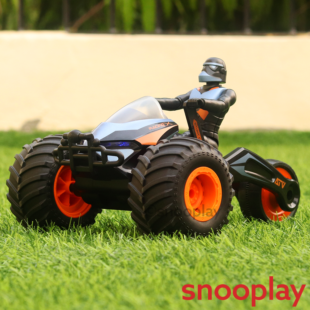 Stunt Racing ATV RC Model- comes with 2 wheeler & 3 wheeler modes- Assorted Colors