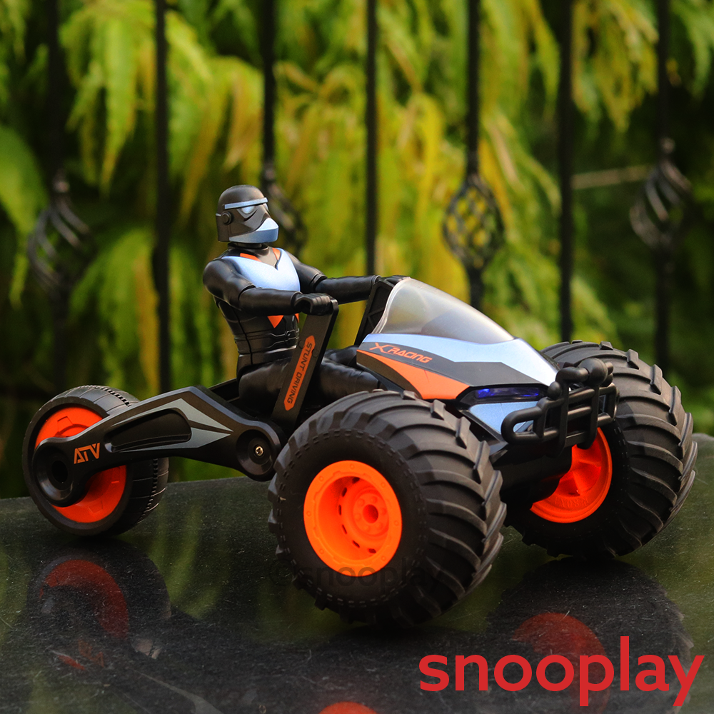 Stunt Racing ATV RC Model- comes with 2 wheeler & 3 wheeler modes- Assorted Colors