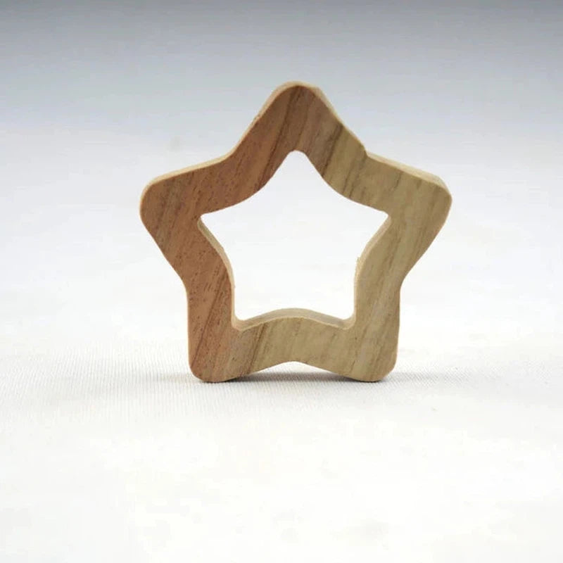 Neem Wood Teether - Star + Moon