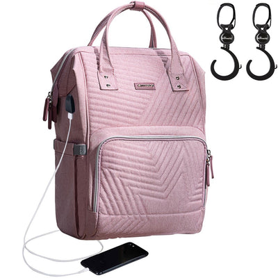 Diaper Bag - Nova Pink + Stroller Hooks