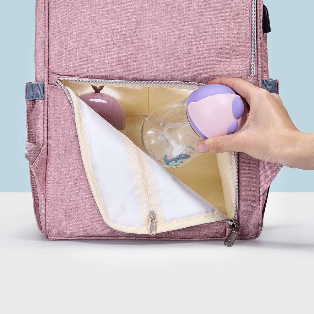 Diaper Bag - Nova Pink + Stroller Hooks
