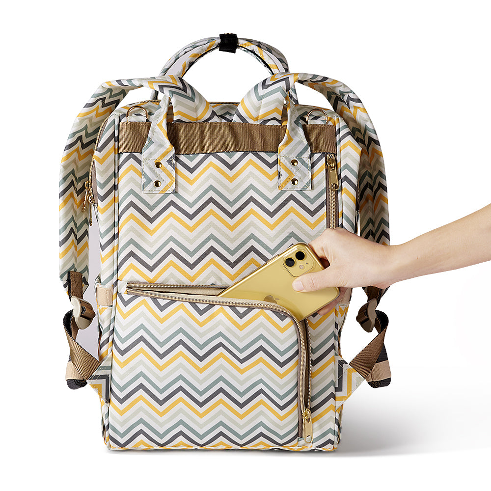 Diaper Bag - Yellow Wave