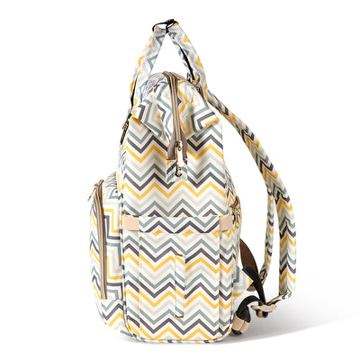 Diaper Bag - Yellow Wave