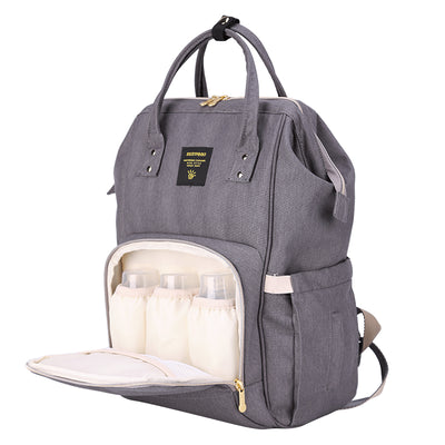 Diaper Bag with USB & Diaper Caddy - Grey