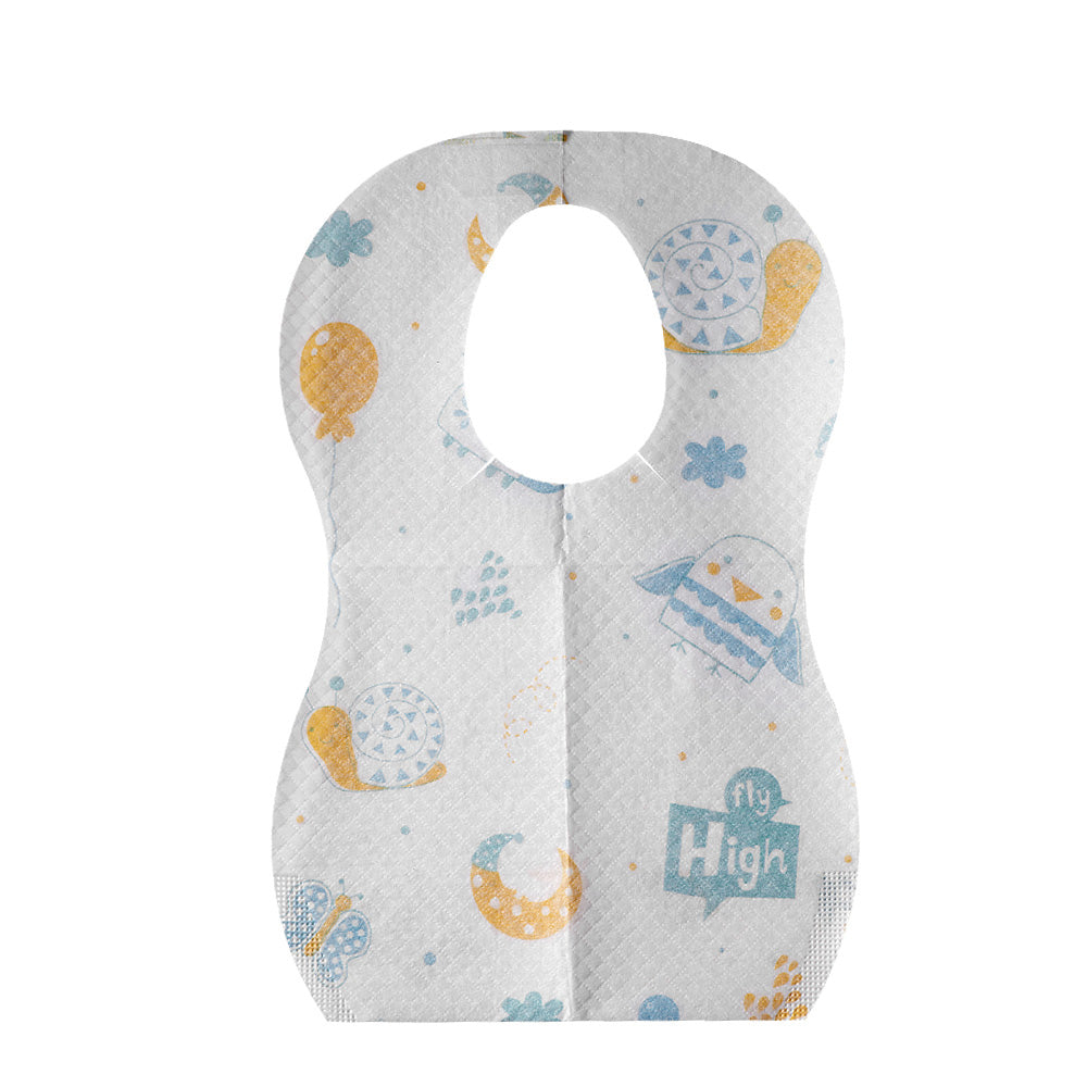 Disposable Baby Bibs - 20 pcs- Blue