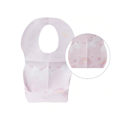 Disposable Baby Bibs - 20 pcs-Pink