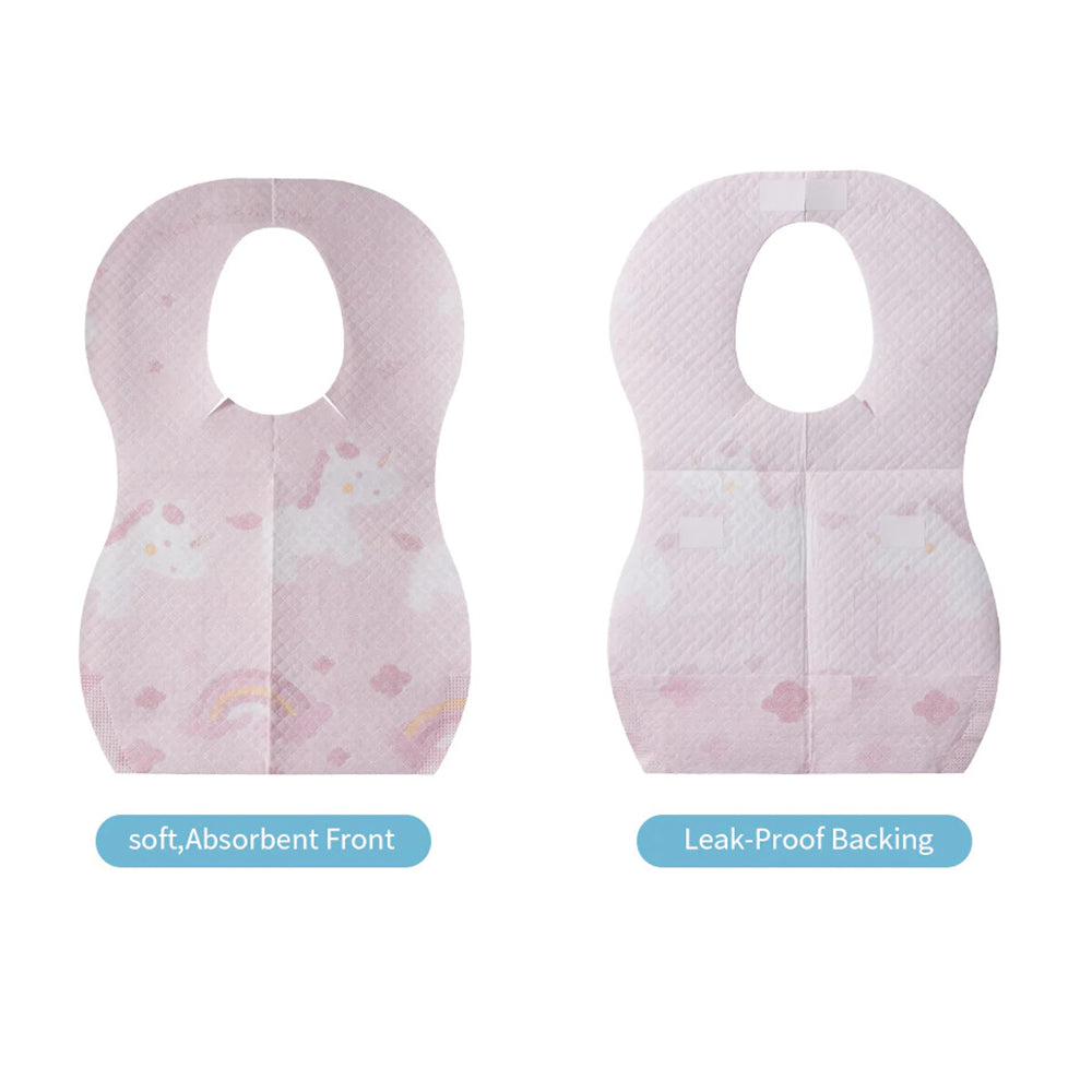 Disposable Baby Bibs - 20 pcs-Pink