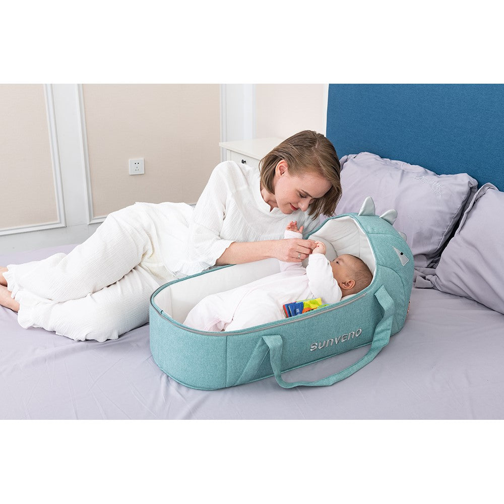 Foldable Travel Carry Cot - Green