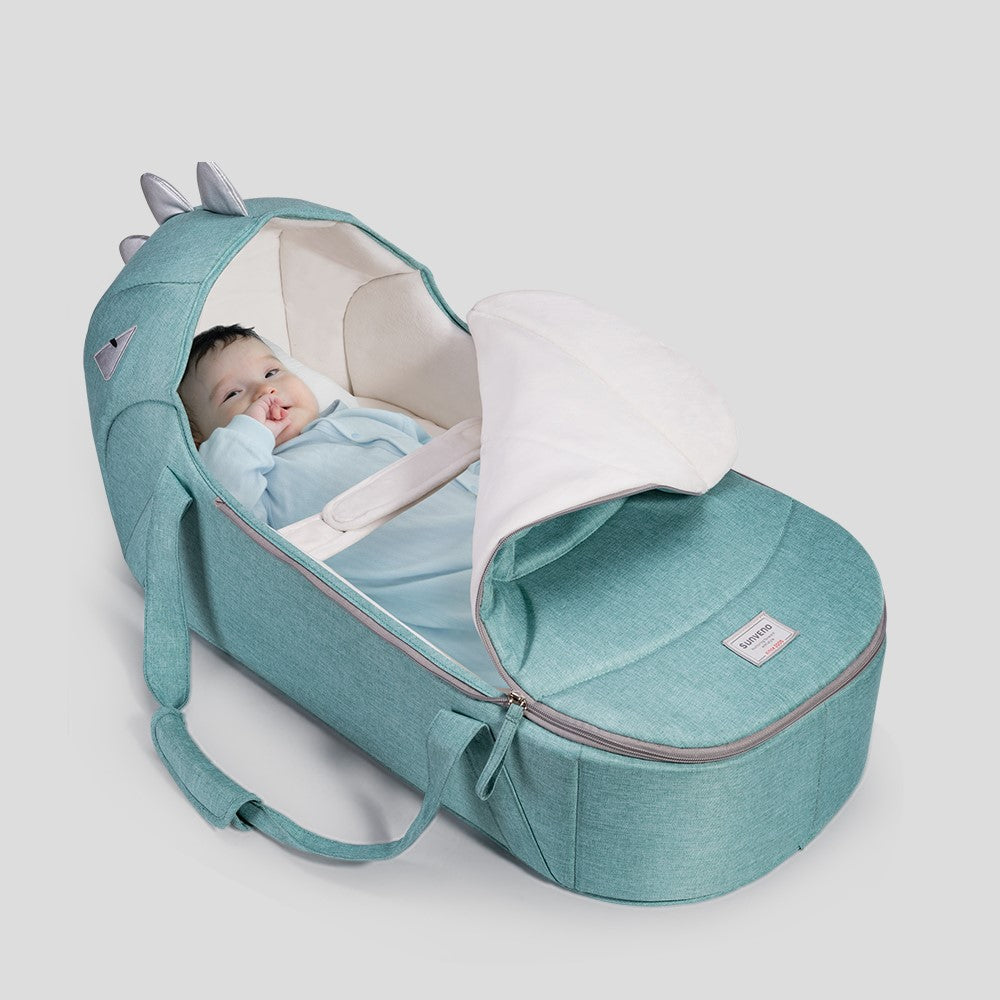 Foldable Travel Carry Cot - Green