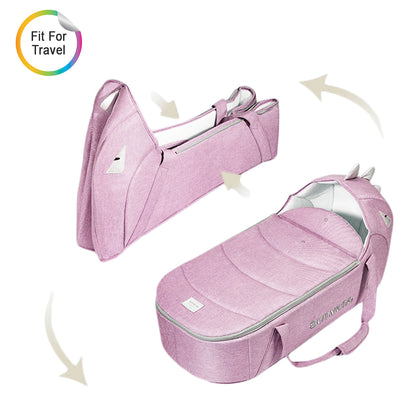 Foldable Travel Carry Cot - Pink