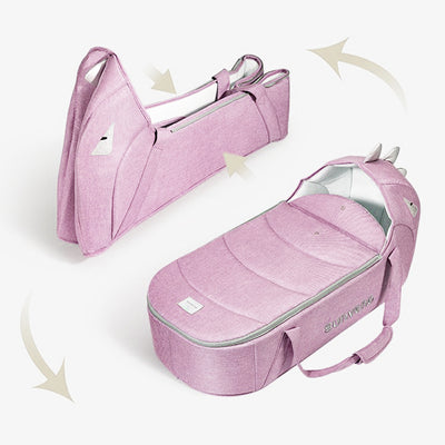 Foldable Travel Carry Cot - Pink