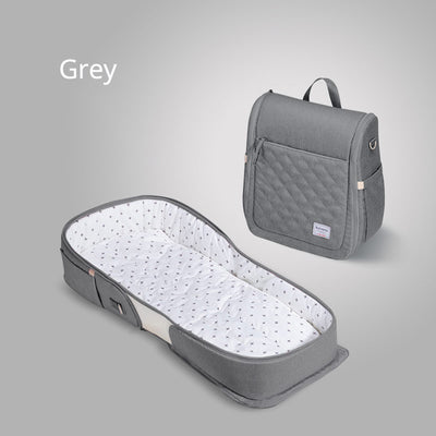 Portable Baby Bed & Bag- Grey