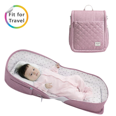 Portable Baby Bed & Bag- Pink