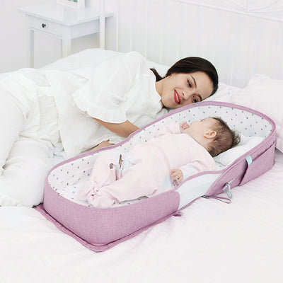 Portable Baby Bed & Bag- Pink