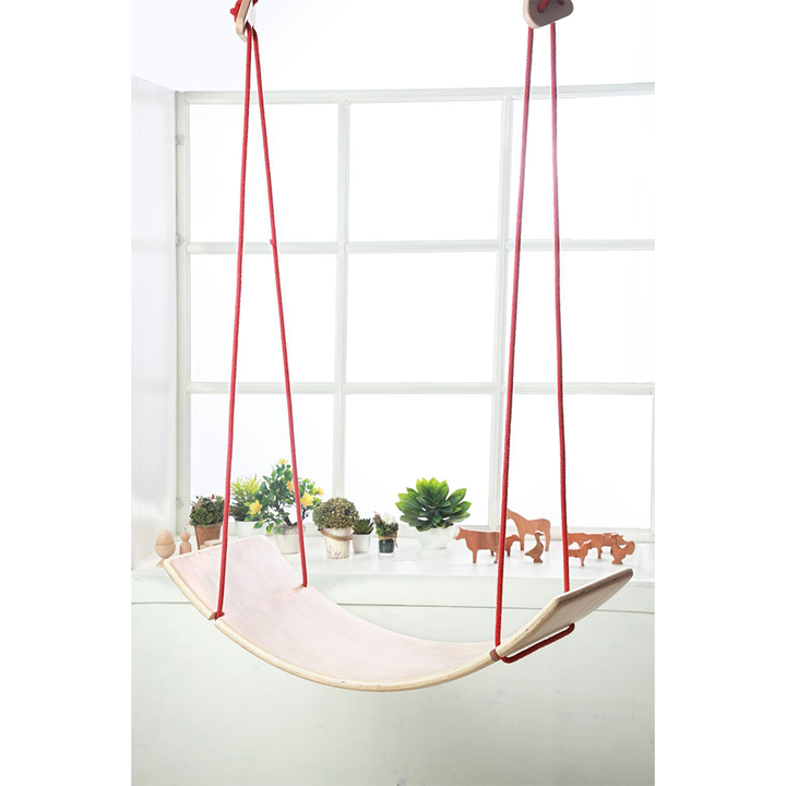 2 in 1 Wooden Balancing Board Swing for Kids