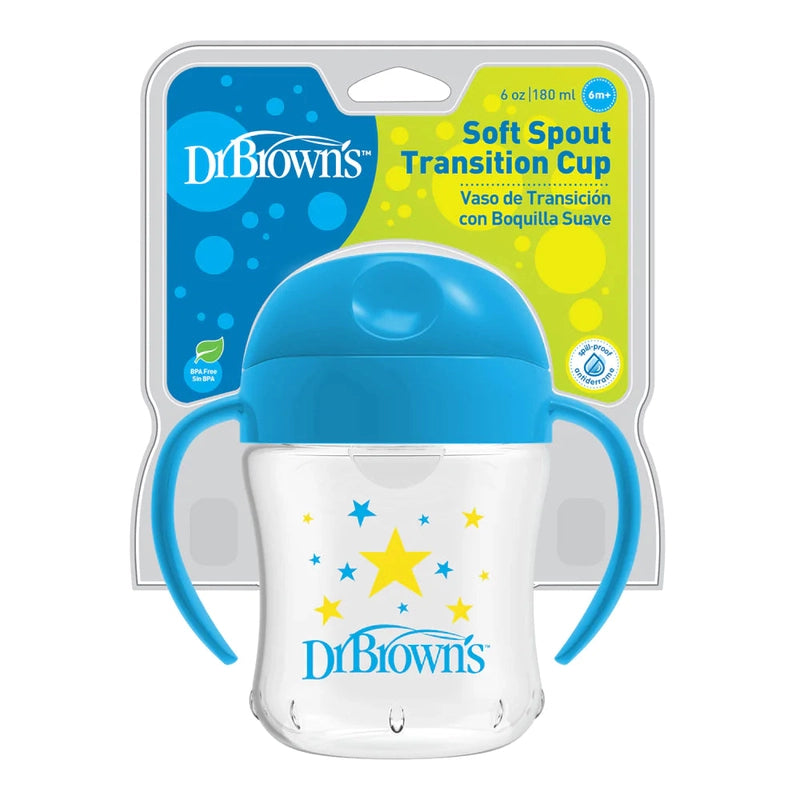 Feeding & Weaning Sipper Soft-Spout Transition Cup W/ Handles - Blue Deco