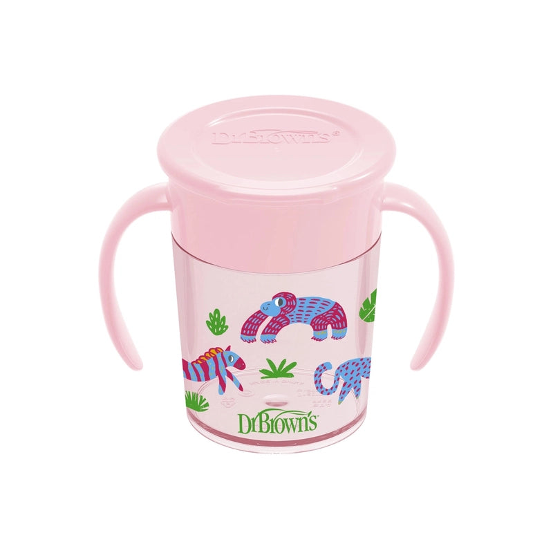Feeding & Weaning Sipper Smooth Wall Cheers 360 Cup W/ Handles (Pink Deco)