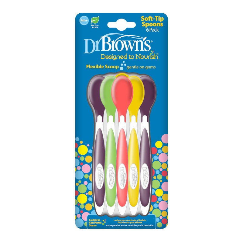 Feeding & Weaning Weaning Soft Tip Spoons Multicolor (6-Pack)