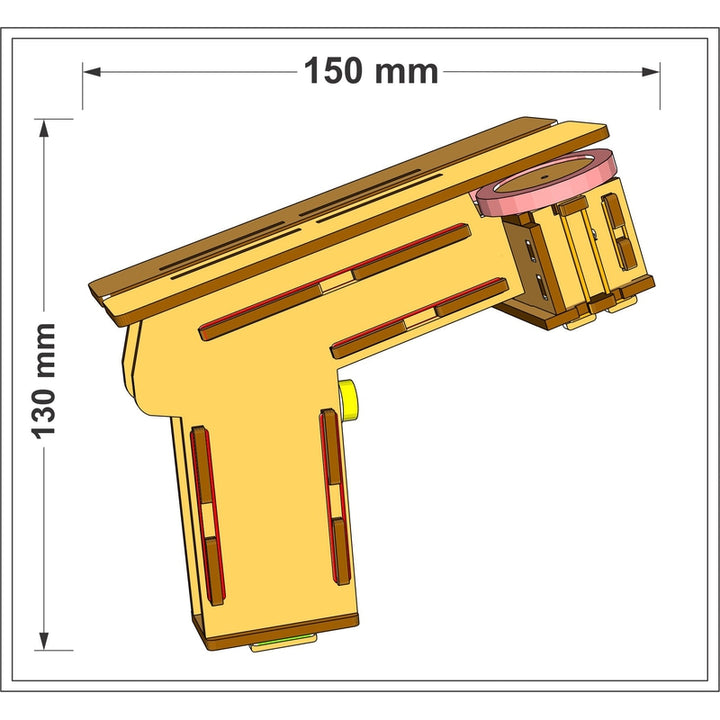 Wooden Self Building Airoplane Launcher Mind Exercise Toy for Kids