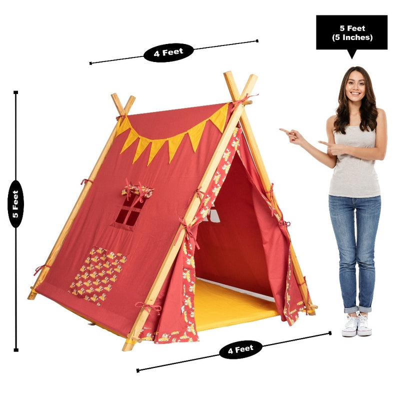 PLAY TENT BEAR DRIVE (RED) For Children - COD Not Available