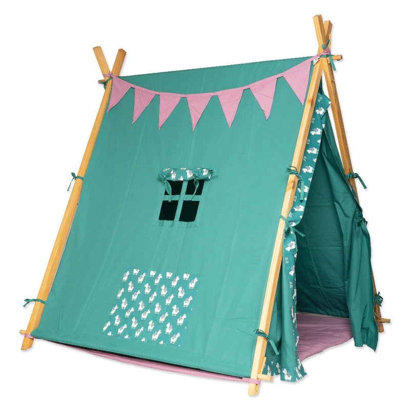 PLAY TENT LAZY LAMA (GREEN) For Children - COD Not Available