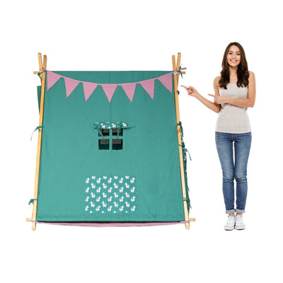 PLAY TENT LAZY LAMA (GREEN) For Children - COD Not Available