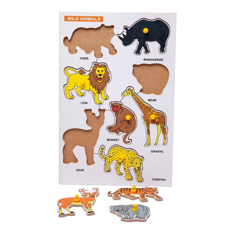 Wooden Wild Animals Puzzle for Kids