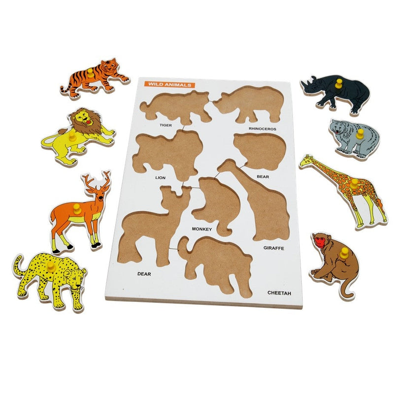 Wooden Wild Animals Puzzle for Kids