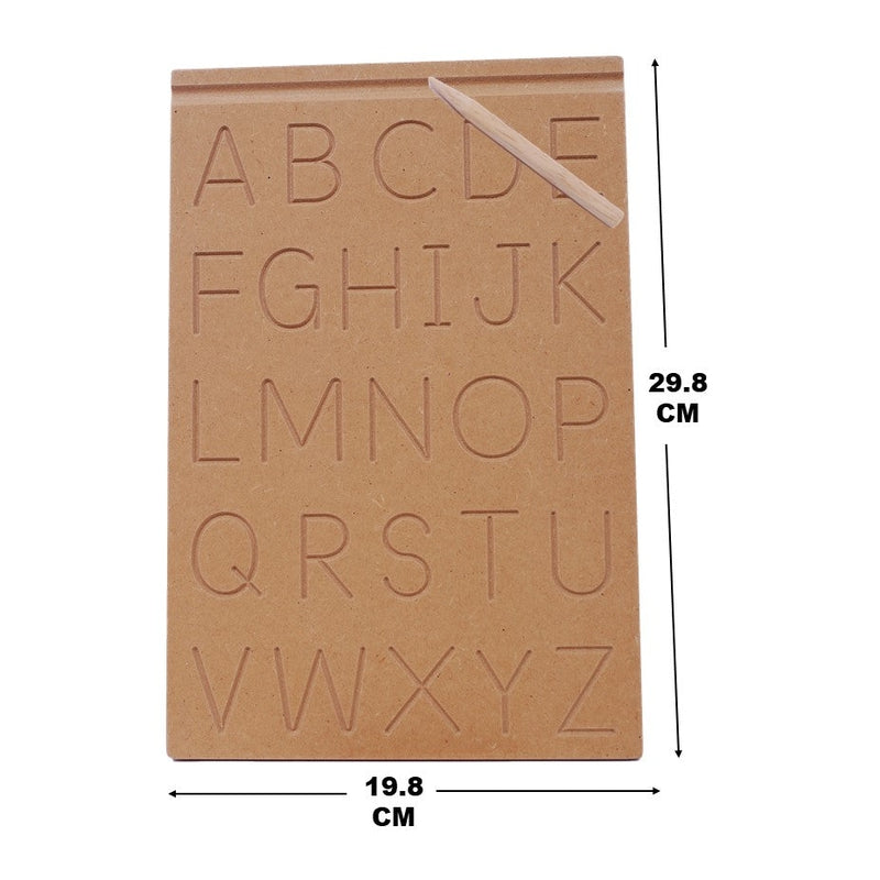 Wooden Capital Alphabet English Tracing Board