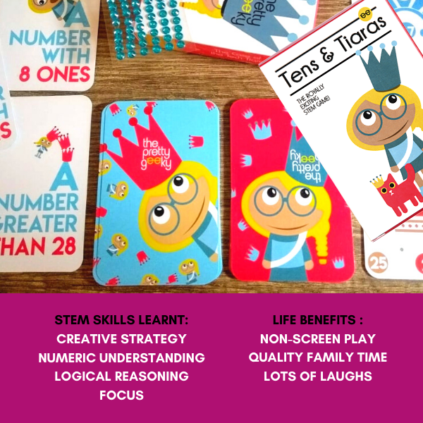 Tens & Tiaras Educational Card Game for Kids