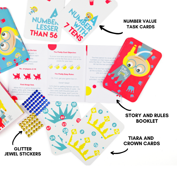 Tens & Tiaras Educational Card Game for Kids