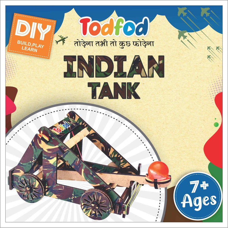 Indian Tank Catapult Making Kit | DIY STEM Model Kit | Make Your Own Catapult | Hands on Learning Toy