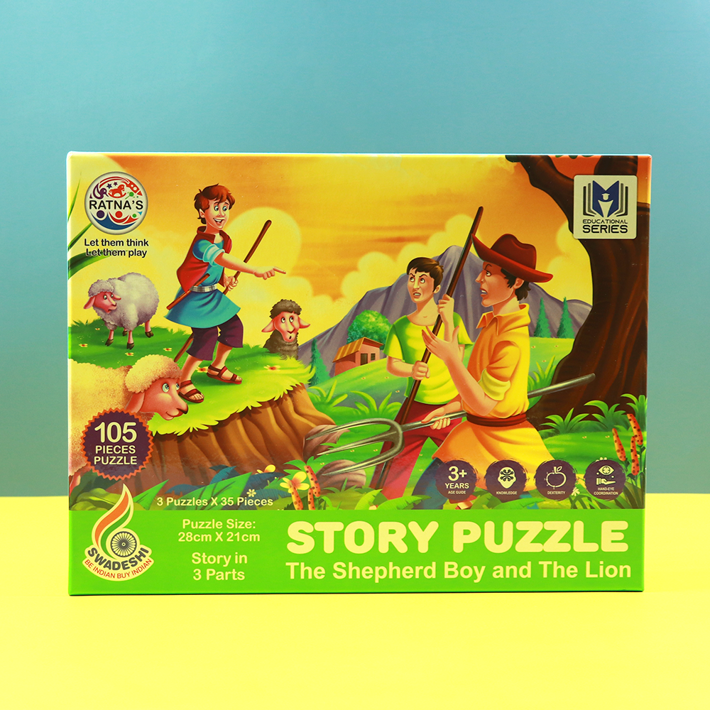 The Shepherd Boy & the Lions- Story Puzzle