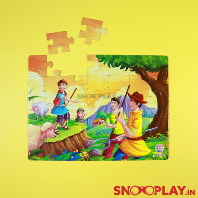 The Shepherd Boy & the Lions- Story Puzzle