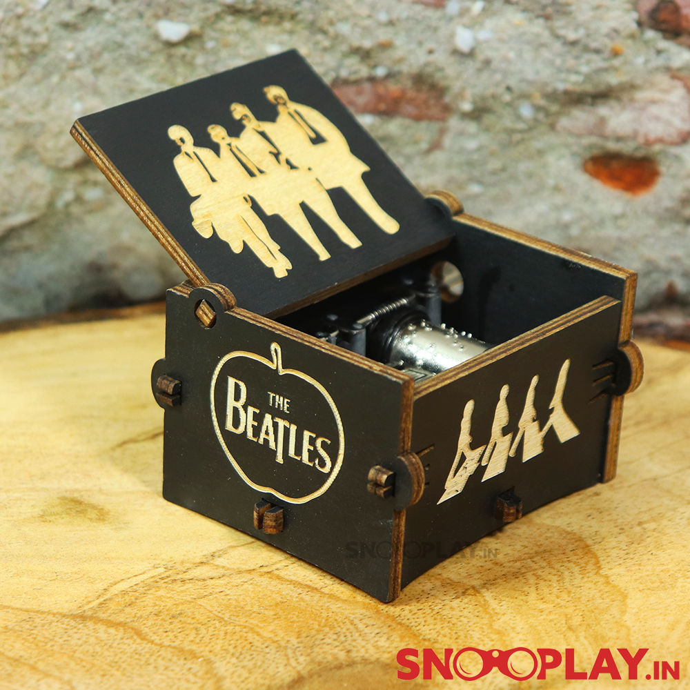 The Beatles Theme Hand Engraved Wooden Music Box