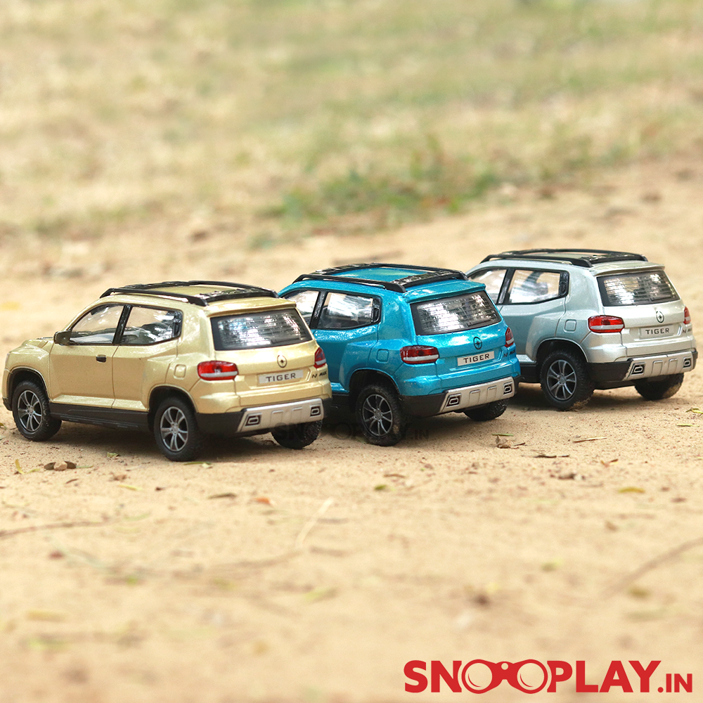 Tiger SUV (Tigor) Pull Back Car - Assorted Colours all colours back