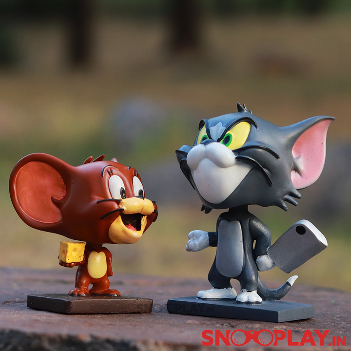 Tom & Jerry Action Figure Bobbleheads Set