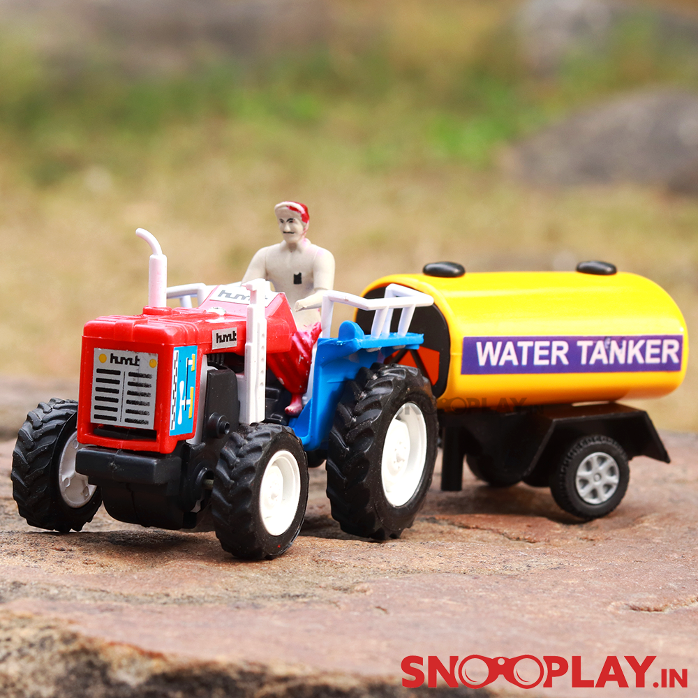 Tractor with Water Tanker (Farm Tractor Toy with Detachable Tanker) - Assorted Colours