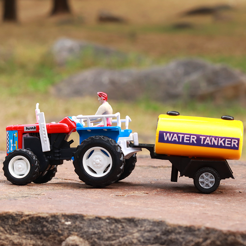Centy Farm Tractor Pullback Toy with Detachable Water Tanker | Assorted Colors (3-6 Years)