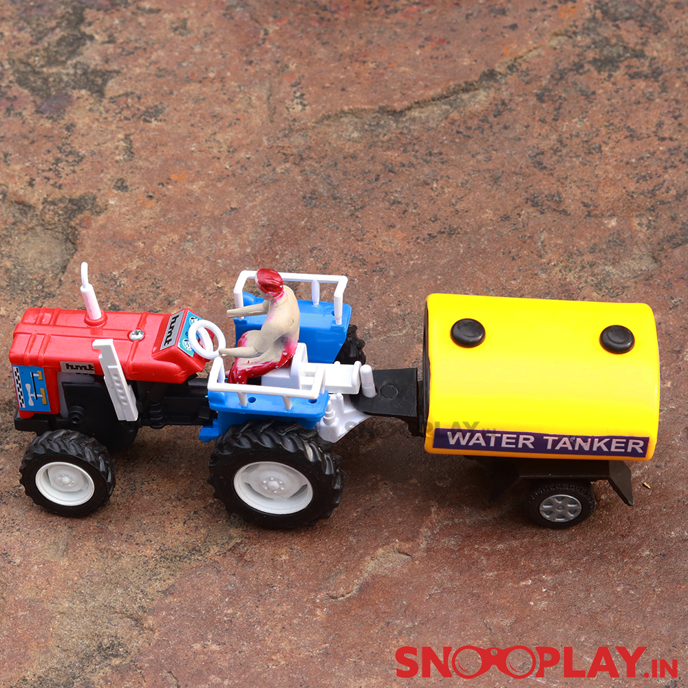 Tractor with Water Tanker (Farm Tractor Toy with Detachable Tanker) - Assorted Colours