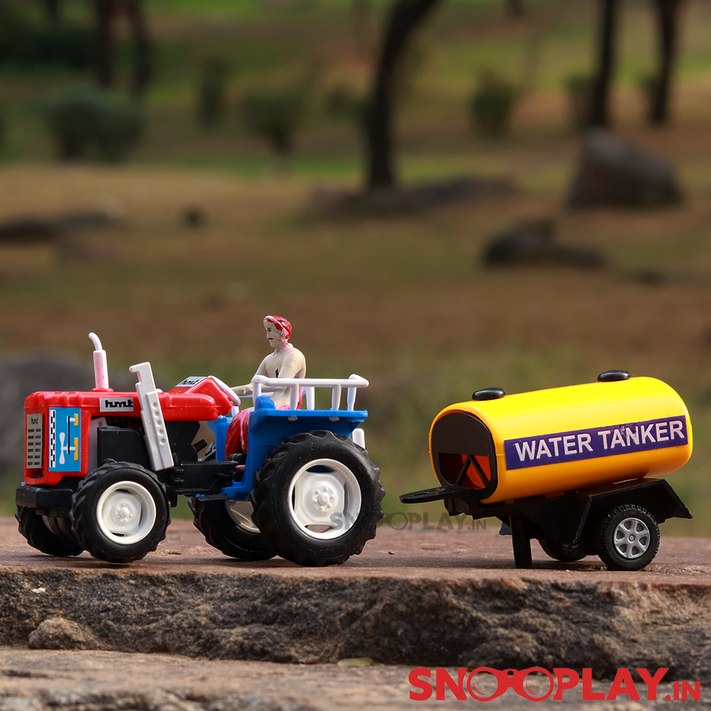 Tractor with Water Tanker (Farm Tractor Toy with Detachable Tanker) - Assorted Colours