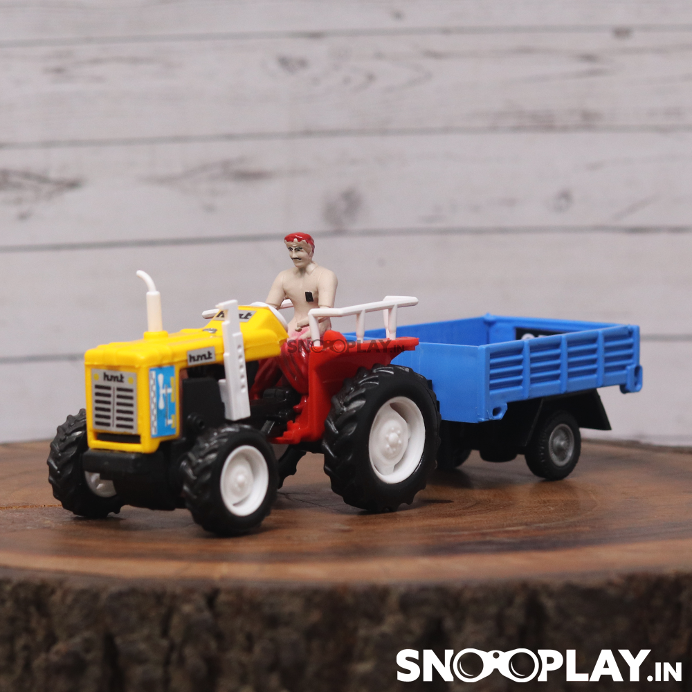 Buy Tractor with Trolley Pullback Farm Toy (1-4 Years) Assorted